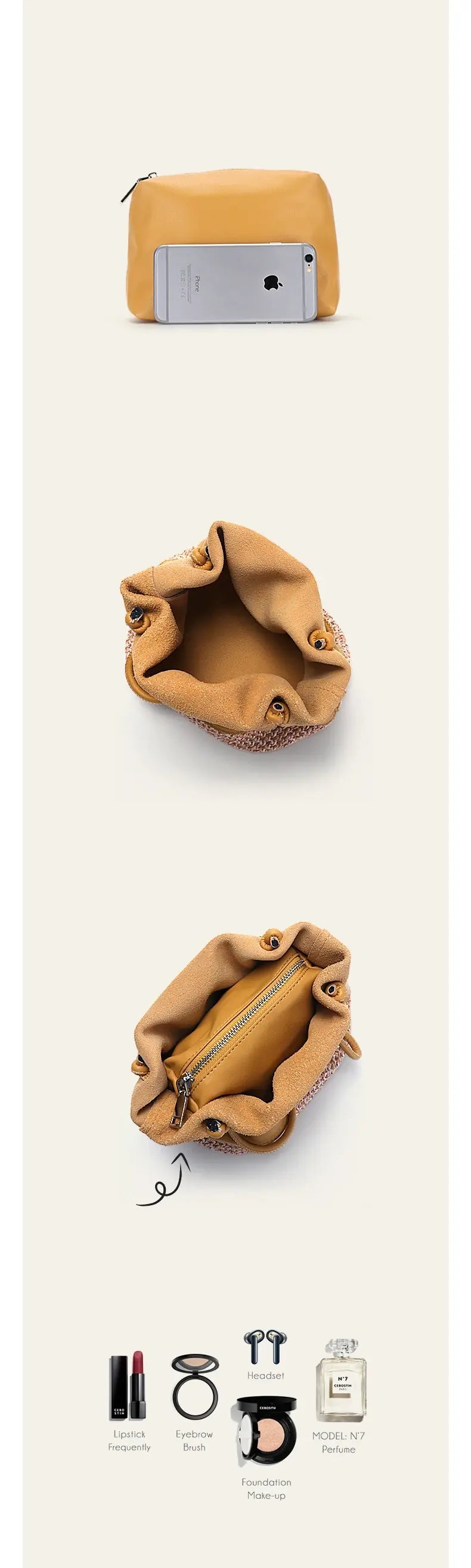 Soft Leather Hobo/Shoulder Bag